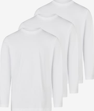 Ragman Shirt 'Basic' in Wit: voorkant