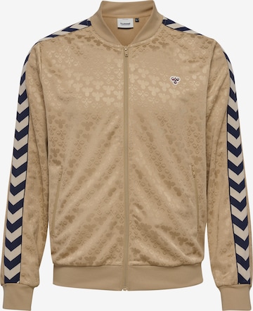 Hummel Sports sweat jacket 'Archive' in Brown: front