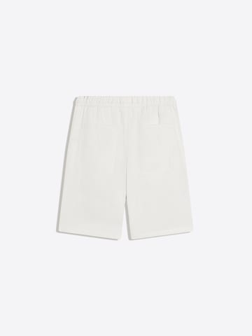 Bershka Normální Kalhoty – bílá