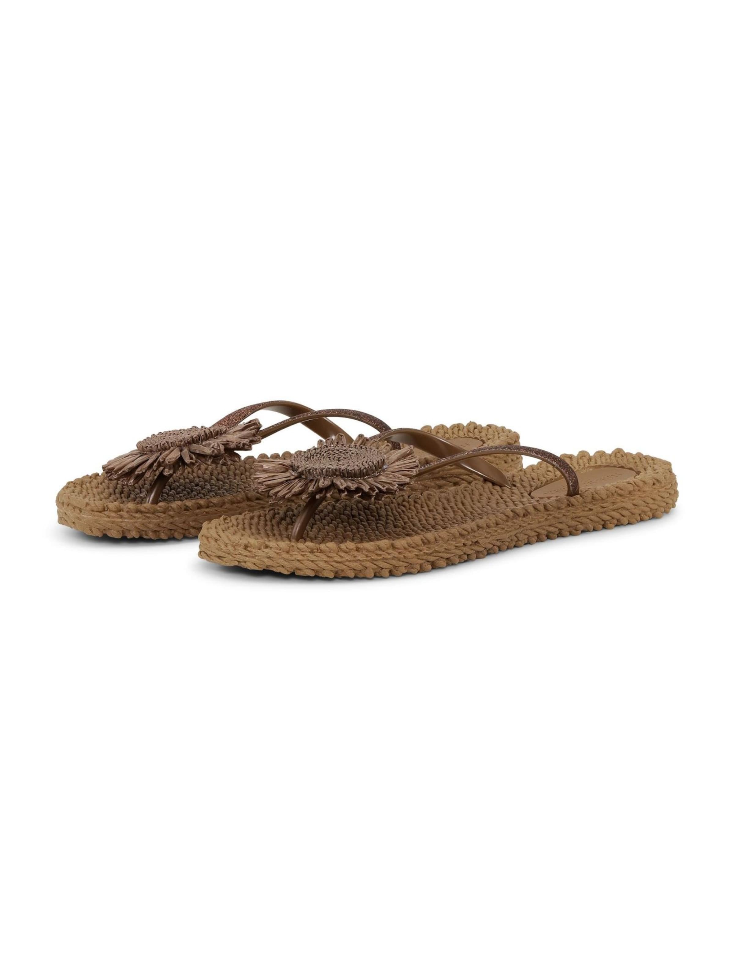 ILSE JACOBSEN T-bar sandals 'Cheerful 16' in Brown