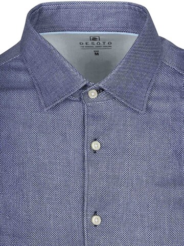 DESOTO Slim fit Overhemd in Blauw