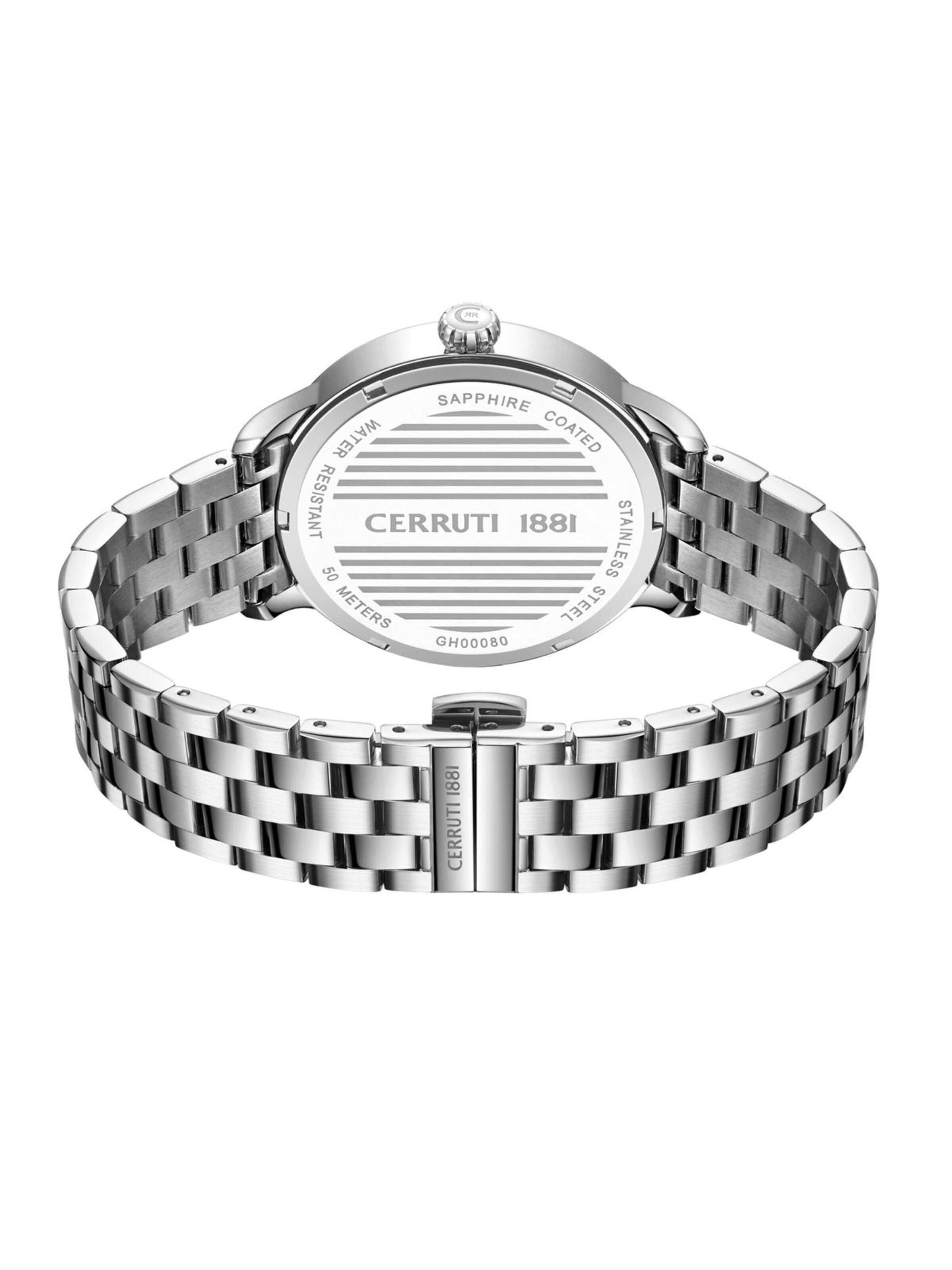 CERRUTI 1881 Analoguhr 'Date watch Dervio'‌‌‌‌ in Silber