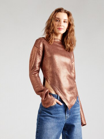 Pull-over ABOUT YOU x Laura Giurcanu en marron : devant
