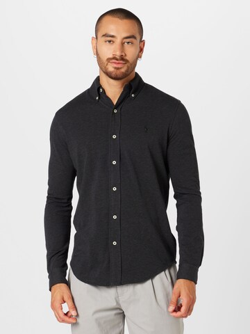 Polo Ralph Lauren Regular Fit Hemd in Grau: Vorderseite