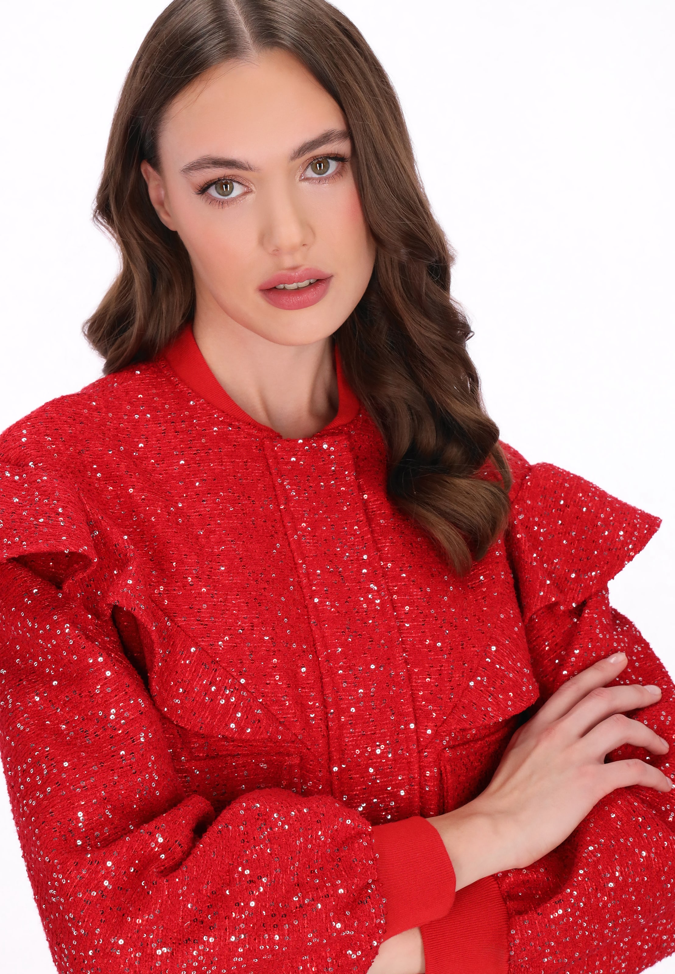 Veste mi-saison faina en rouge