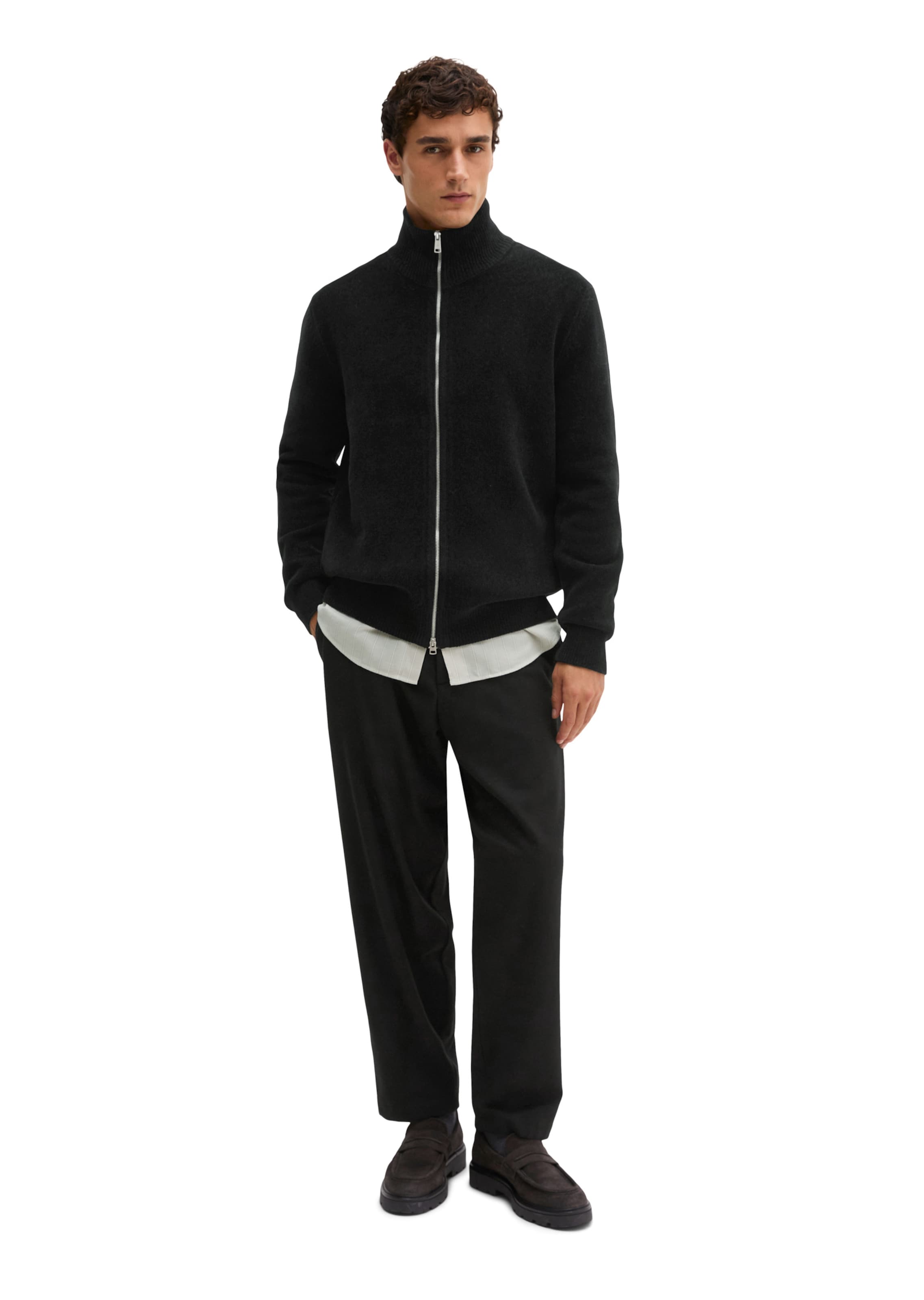 Marc O'Polo Knit Cardigan in Black: front
