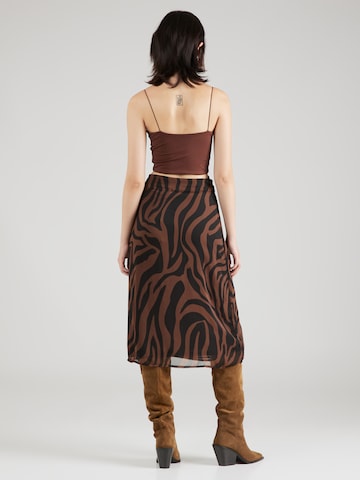PIECES Skirt 'SALLY' in Brown