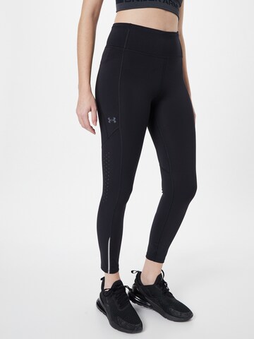 UNDER ARMOUR Skinny Sporthose 'Fly Fast 3.0' in Schwarz: Vorderseite