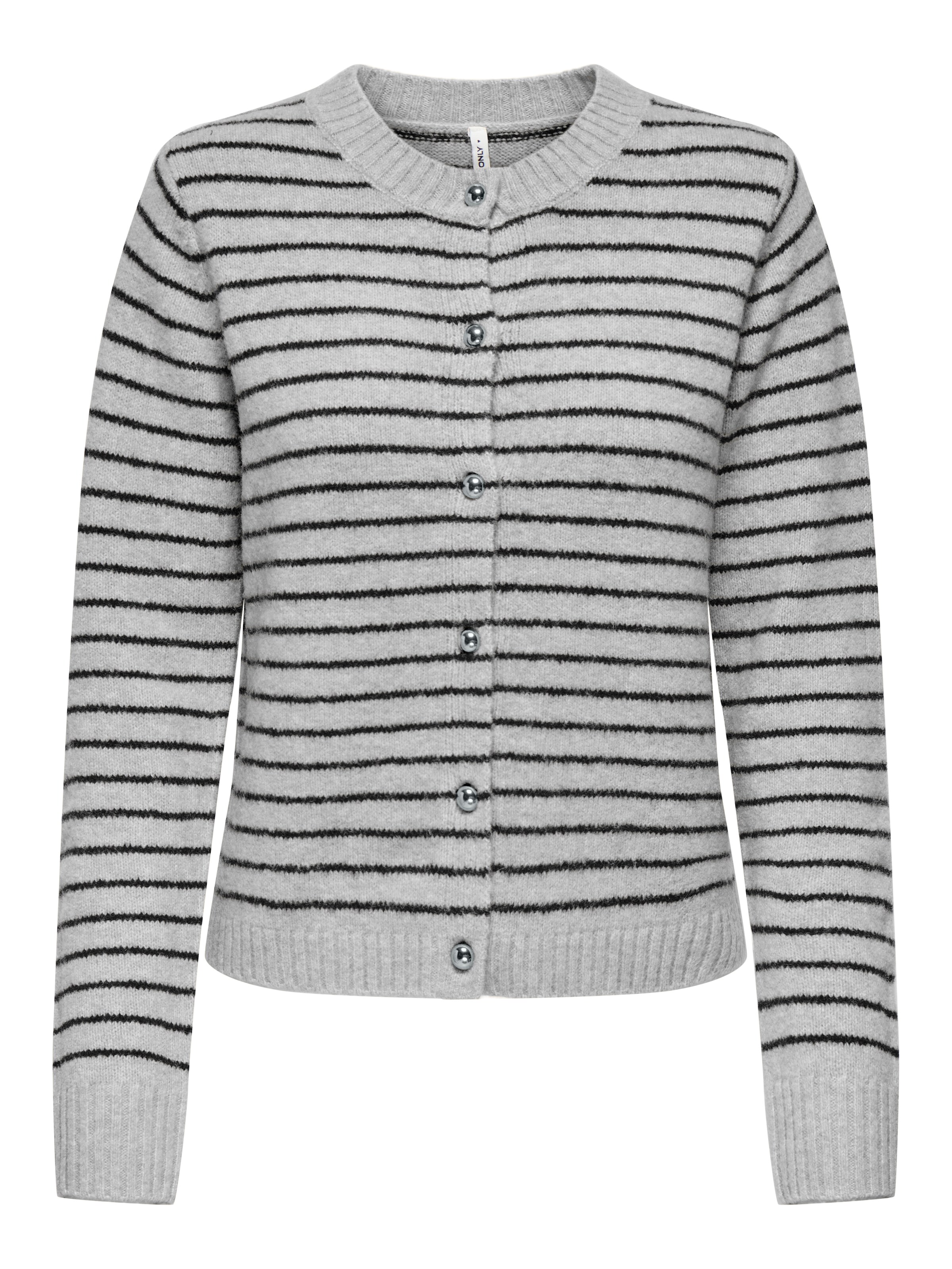 ONLY Strickjacke 'ONLChester' in Grau: Vorderseite