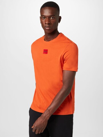 HUGO Shirt 'Diragolino212' in Oranje: voorkant