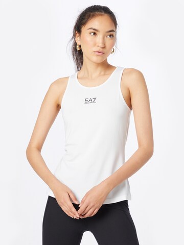 EA7 Emporio Armani Sporttop in Wit: voorkant