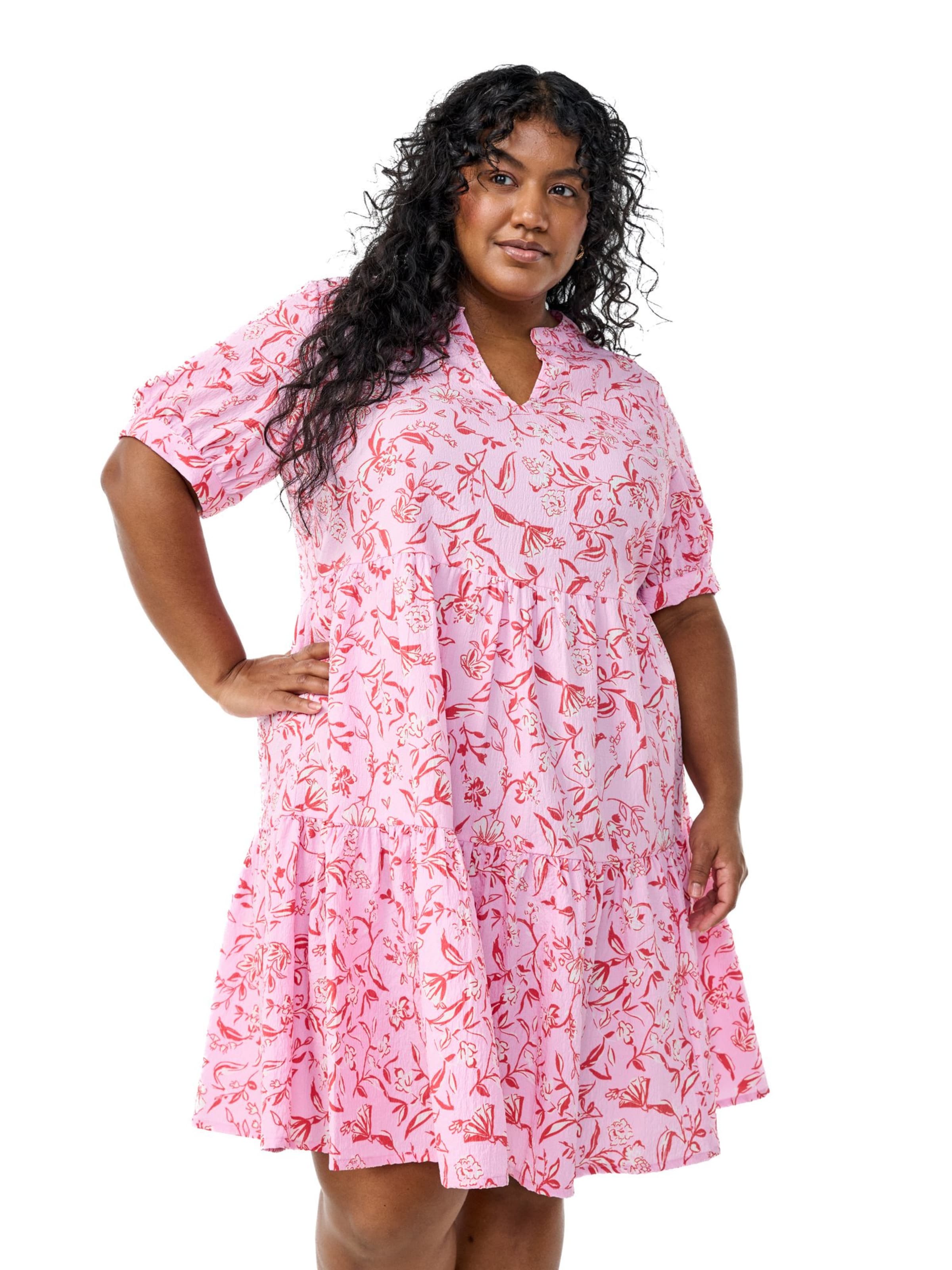 Flash by Zizzi Sukienka 'Fltracy' w kolorze różowy