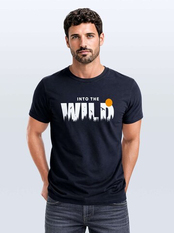 Neverless Shirt 'Into the Wild' in Blue: front