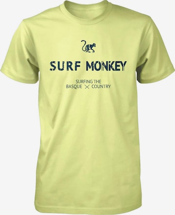 Surf Monkey Shirt in Gelb: Vorderseite