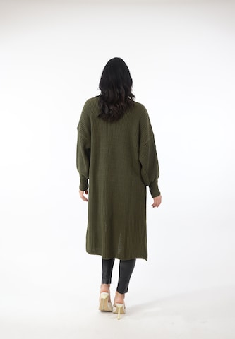 Manteau en tricot Elara en vert
