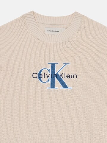 Calvin Klein Pullover 'CK' in Beige