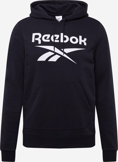 Reebok Sport Sweatshirt de desporto em preto / branco, Vista do produto
