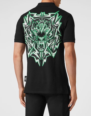 Plein Sport Poloshirt 'Thunder Tiger' in Schwarz