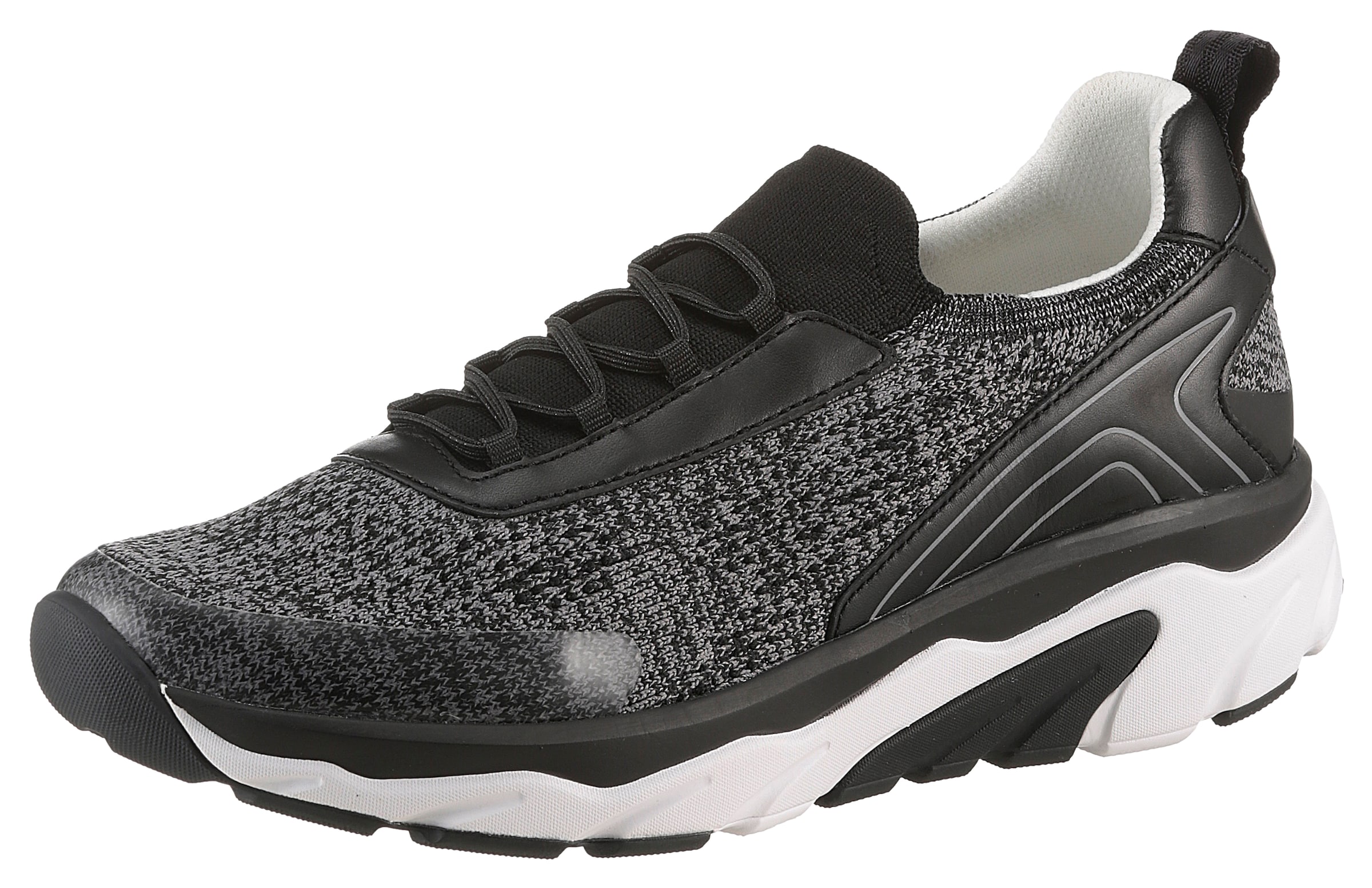 Gabor Rollingsoft Slip-Ons in Black: front