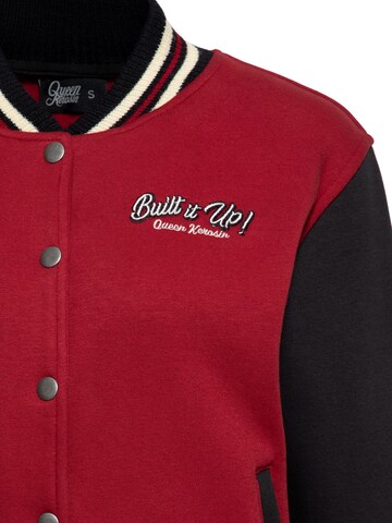 Queen Kerosin Sweatjacke 'Built it up!' in Rot