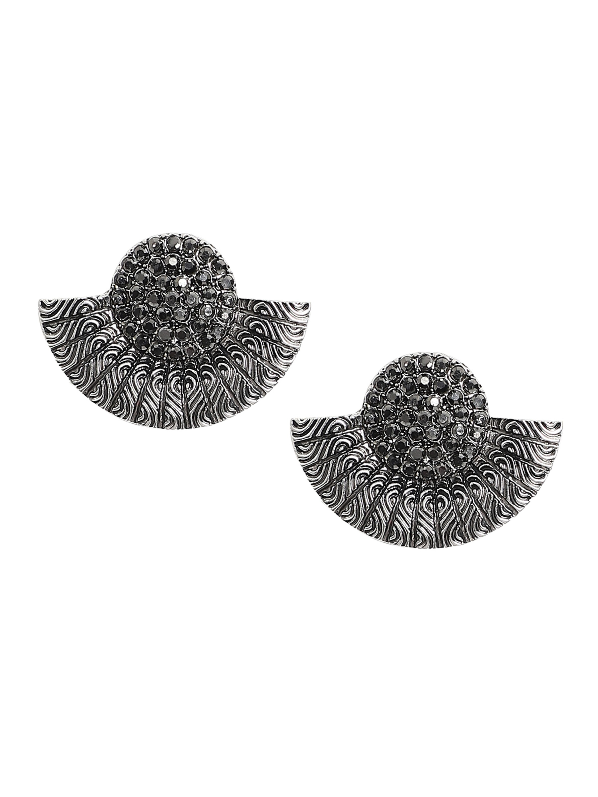 SOHI Uhani 'Mehnaz' | črna barva: sprednja stran