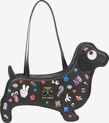 MYMO Kabelka 'Pop Eyetheme' - Čierna: predná strana