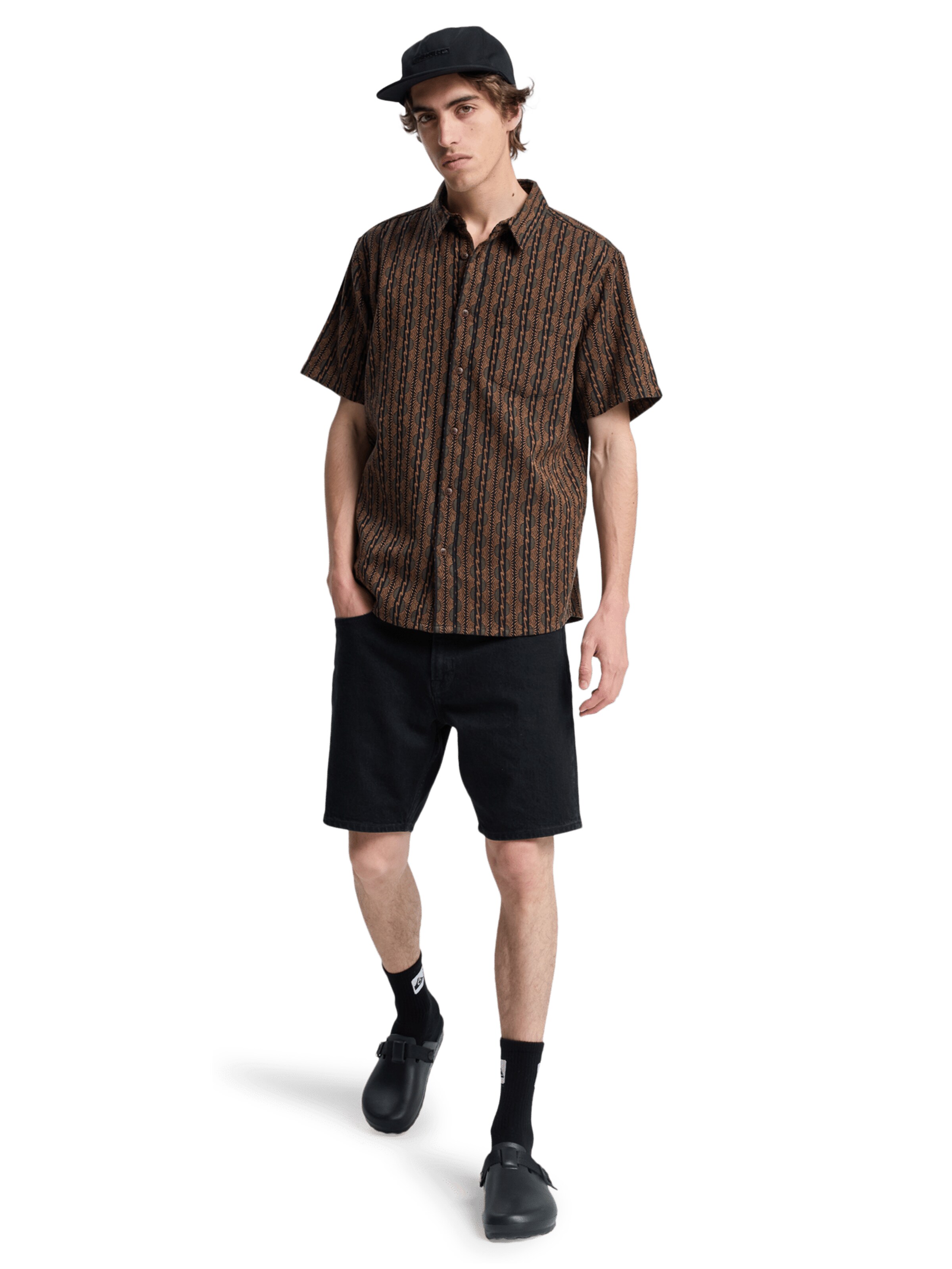 QUIKSILVER Regular fit Shirt 'Horizons' in Brown
