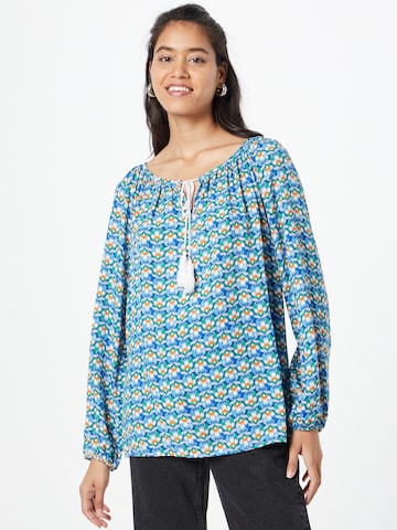 Zwillingsherz Blouse in Blue: front