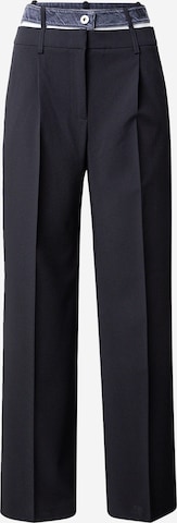 KARL LAGERFELD JEANSWide Leg/ Široke nogavice Hlače na crtu - crna boja: prednji dio