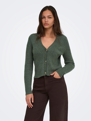 Cardigan 'ONLKATIA' ONLY en vert : devant