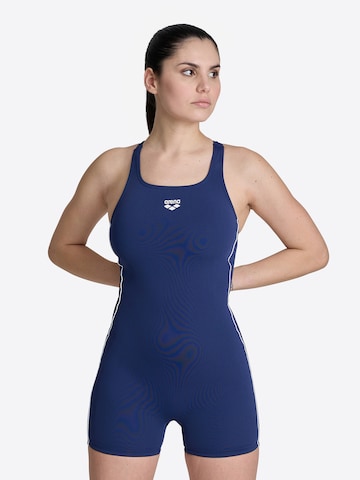ARENA Bustier Strój kąpielowy sportowy 'FINDING' w kolorze niebieski: przód