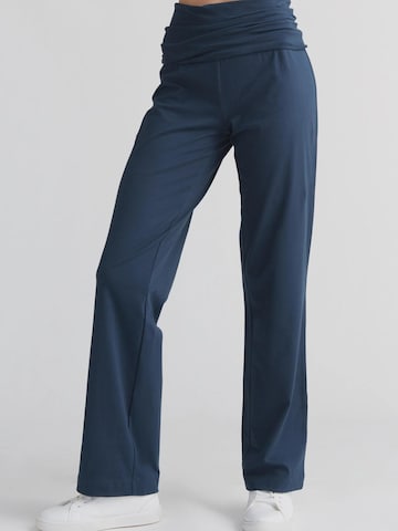 Leela COTTON Wide leg Pants 'Damen Bio-Baumwoll Komforthose' in Blue