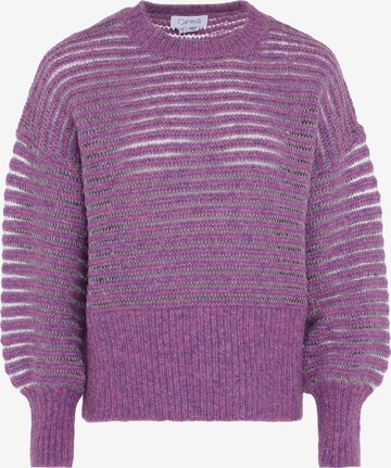 Pull-over caneva en violet : devant