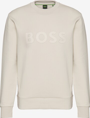 BOSS Green Sweatshirt 'Salbo' in Beige: front