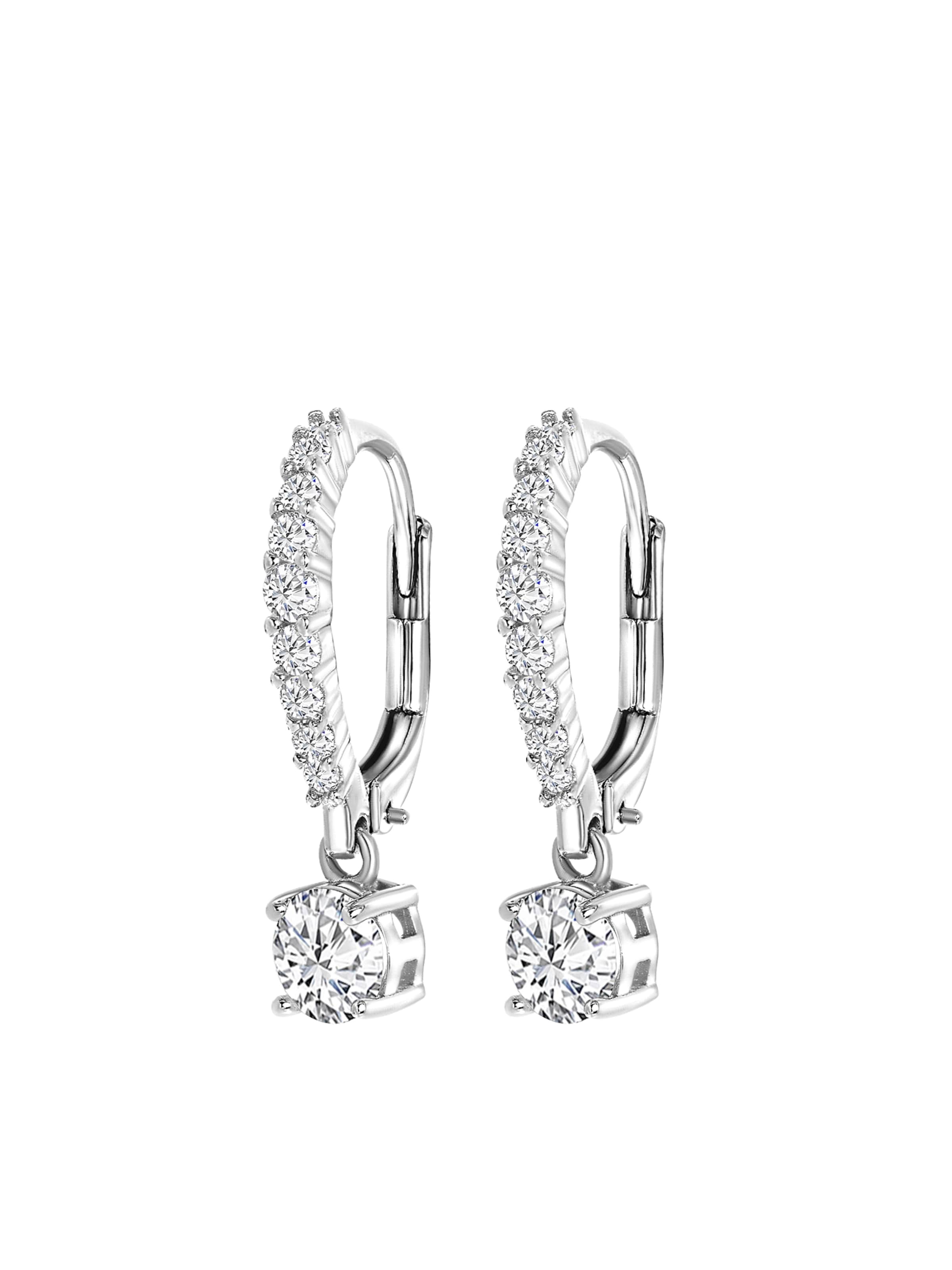 Lucardi Earrings in Silver: front