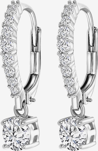 Lucardi Earrings in Silver: front