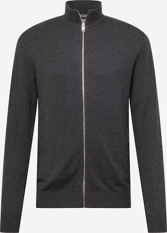 JACK & JONES Knit Cardigan 'EMIL' in Grey: front