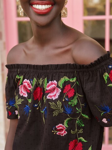 love & roses Bluse in Schwarz