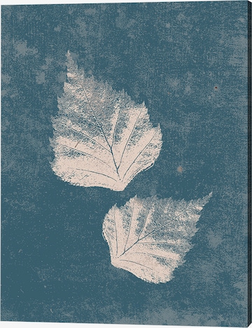 Liv Corday Image 'White Leaves' in Blue: front