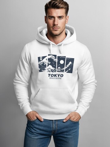 Neverless Sweatshirt 'Tokyo Wave' in Weiß