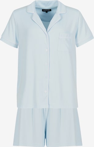 Loungeable Short Pajama Set in Blue: front