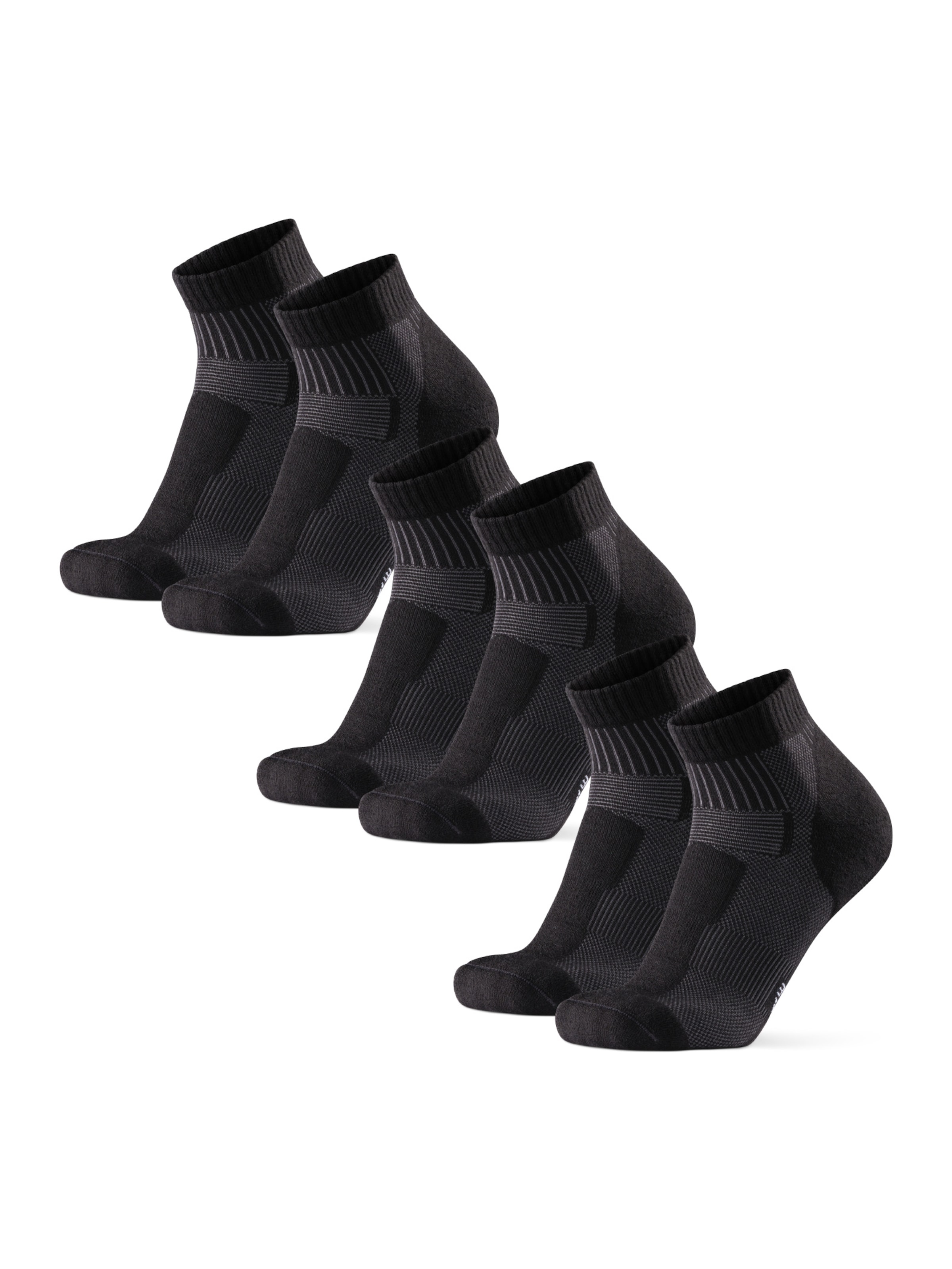 DANISH ENDURANCE Wandersocken 'Light Hiking Low-Cut' in Schwarz: Vorderseite