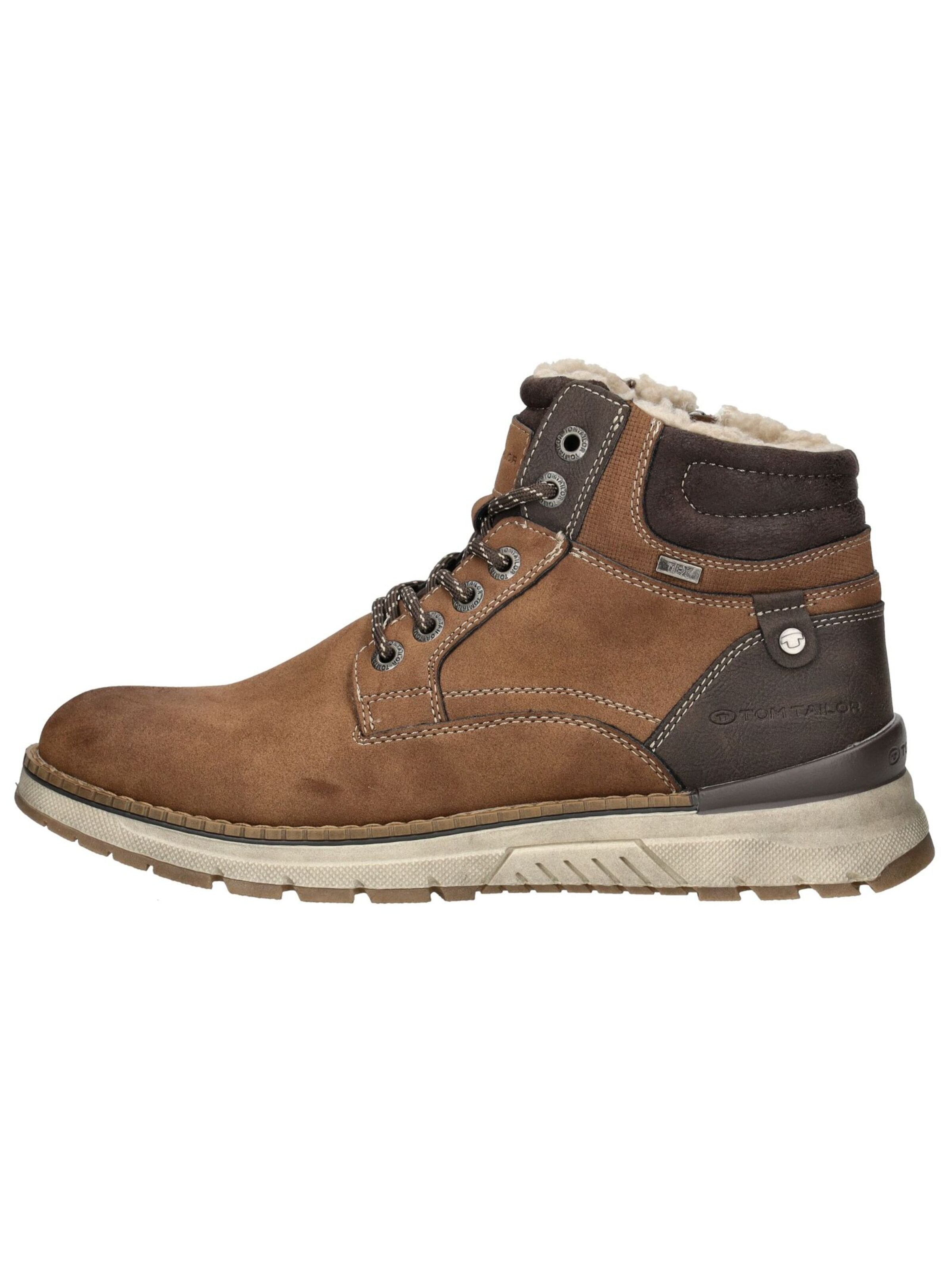 TOM TAILOR Schnürboots in Braun