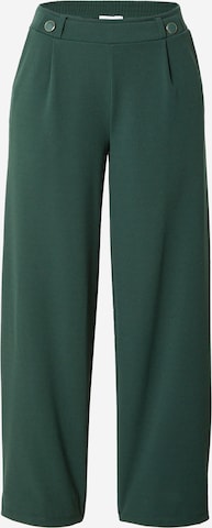 VILA Wide leg Pleat-Front Pants 'LOANE' in Green: front