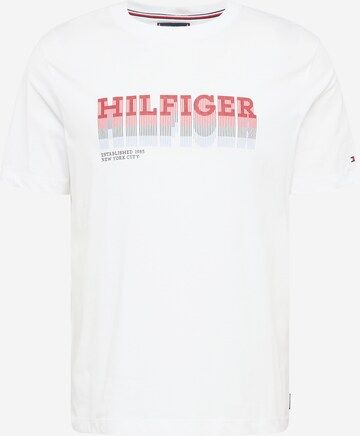 T-Shirt TOMMY HILFIGER en blanc : devant