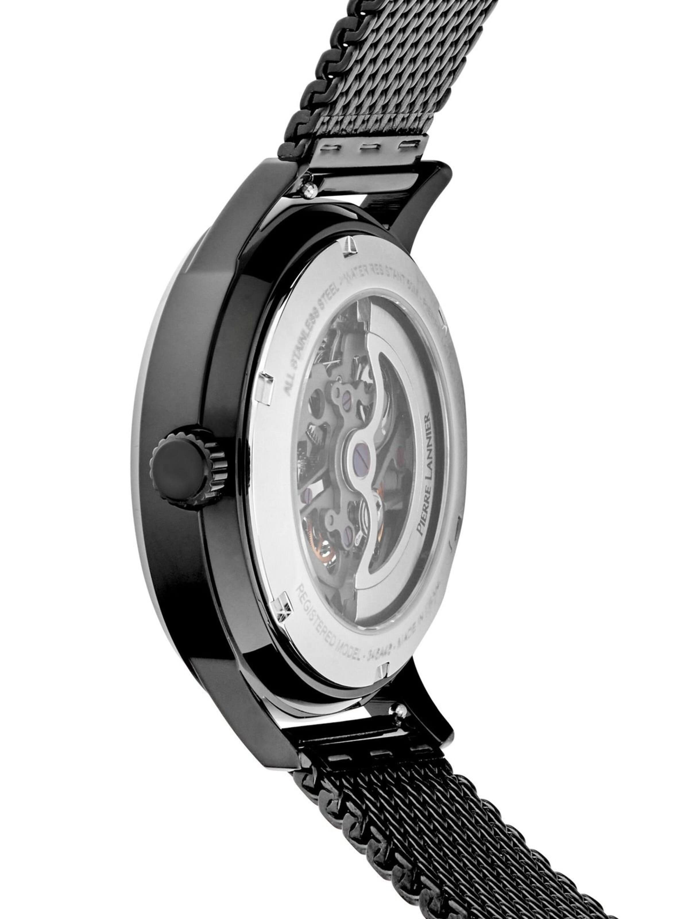 Pierre Lannier Analoog horloge 'Automatic watch Paddock' in Zwart