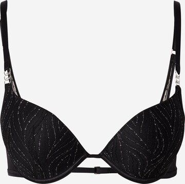 Sutien de tricou Sutien 'EMBROIDERY' de la Women' Secret pe negru: față