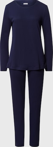 Hanro Pyjama ' Malena ' in Blau: Vorderseite