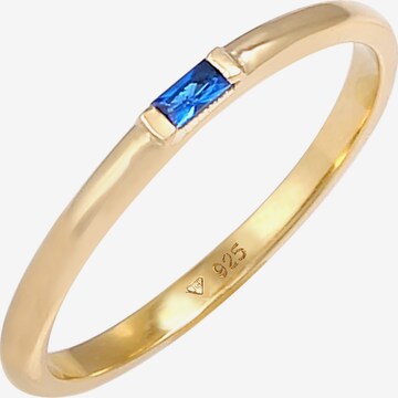 ELLI PREMIUM Ring Kristall Ring, Rechteck, Solitär-Ring in Gold: predná strana
