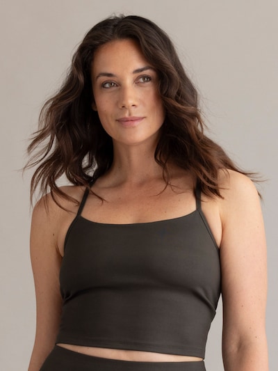 Hey Honey Sports Bra 'Longline Unicolor' in Dark green, Item view